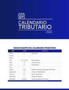 Calendario-Tributario-El-Salvador-2022-Gold-Service - Abogados de El Salvador